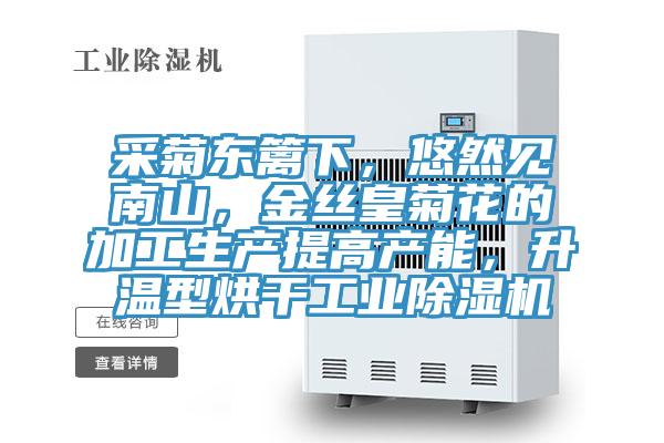 采菊東籬下，悠然見南山，金絲皇菊花的加工生產提高產能，升溫型烘干工業除濕機