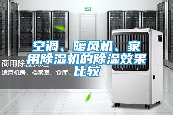 空調、暖風機、家用除濕機的除濕效果比較