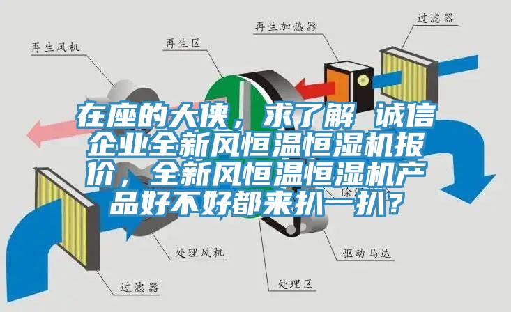 在座的大俠，求了解 誠信企業全新風恒溫恒濕機報價，全新風恒溫恒濕機產品好不好都來扒一扒？