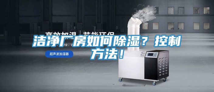 潔凈廠房如何除濕?控制方法!