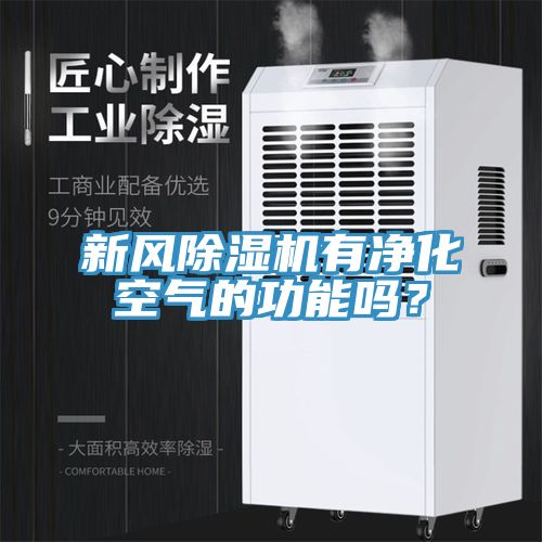 新風除濕機有凈化空氣的功能嗎？