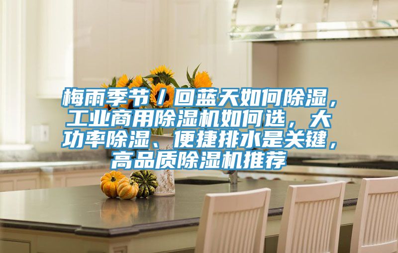 梅雨季節/回藍天如何除濕,工業商用除濕機如何選,大功率除濕、便捷排水是關鍵,高品質除濕機推薦